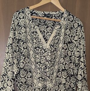 Black and Cream Women's Top